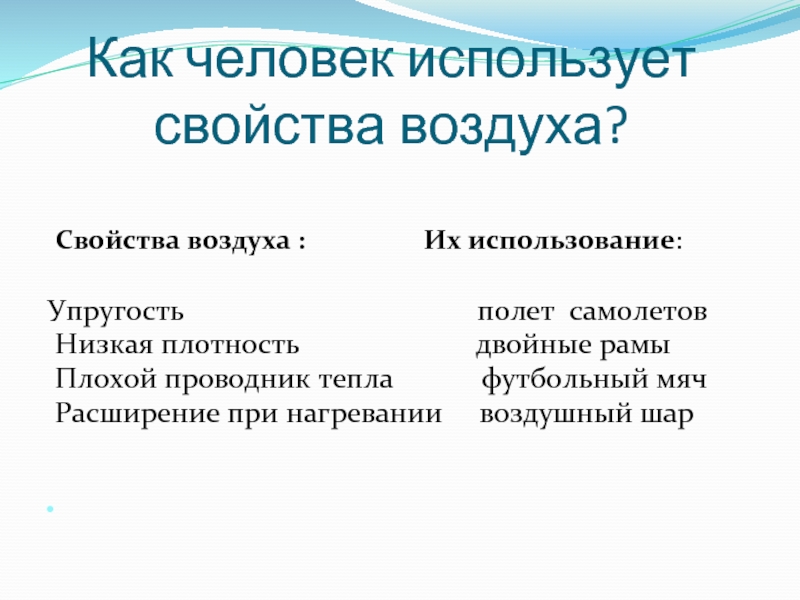 Сделайте анализ рисунка и укажите для каких целей человек использует атмосферу