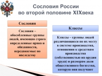 Сословия России во второй половине XIX века