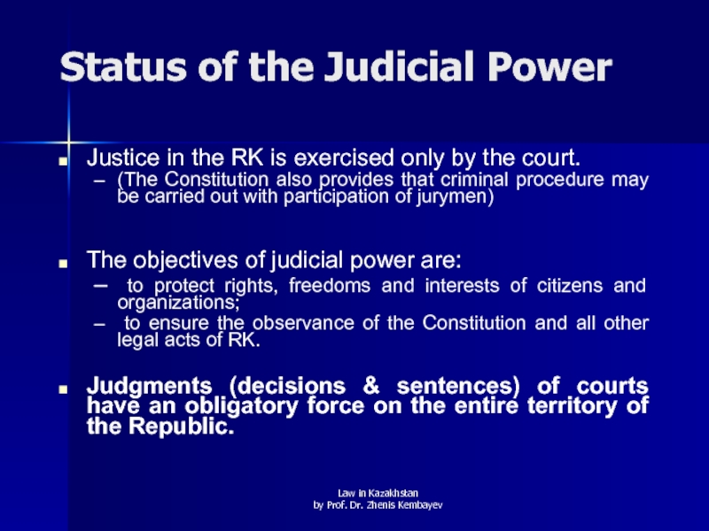 Status of the Judicial Power