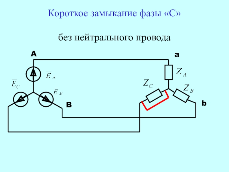 Короткое замыкание трехфазной цепи