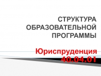 СТРУКТУРА ОБРАЗОВАТЕЛЬНОЙ ПРОГРАММЫ