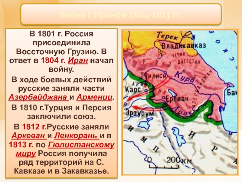 Русско иранская война при александре 1 карта