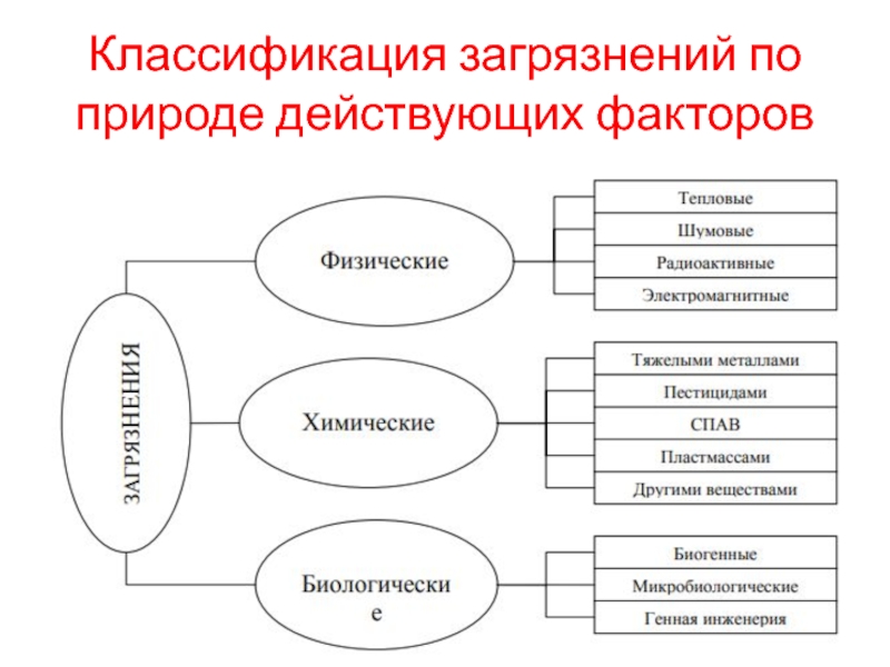 Виды загрязнений схема