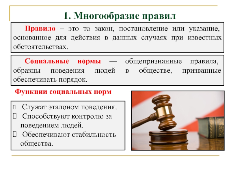 Общепризнанные правила образцы поведения стандарты деятельности обеспечивающие упорядоченность