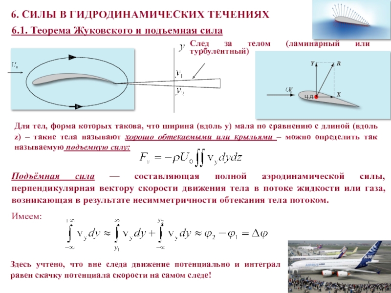 Потенциальное движение. Формула н.е. Жуковского для подъёмной силы это. Теорема н.е. Жуковского о подъемной силе. Формула Жуковского для подъемной силы крыла. Теория Жуковского о подъемной силе крыла.