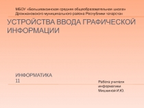 Устройства ввода графической информации