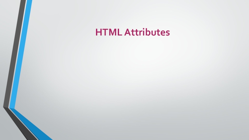 HTML Attributes
