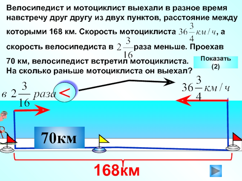 Велосипедист и мотоциклист выехали одновременно. Велосипедист и мотоциклист выехали. Выехали два мотоциклиста навстречу друг другу. Навстречу друг другу выехали мотоциклист и велосипедист.