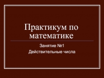 Практикум по математике