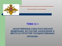 Место Вооружённых Сил в системе государственных органов
