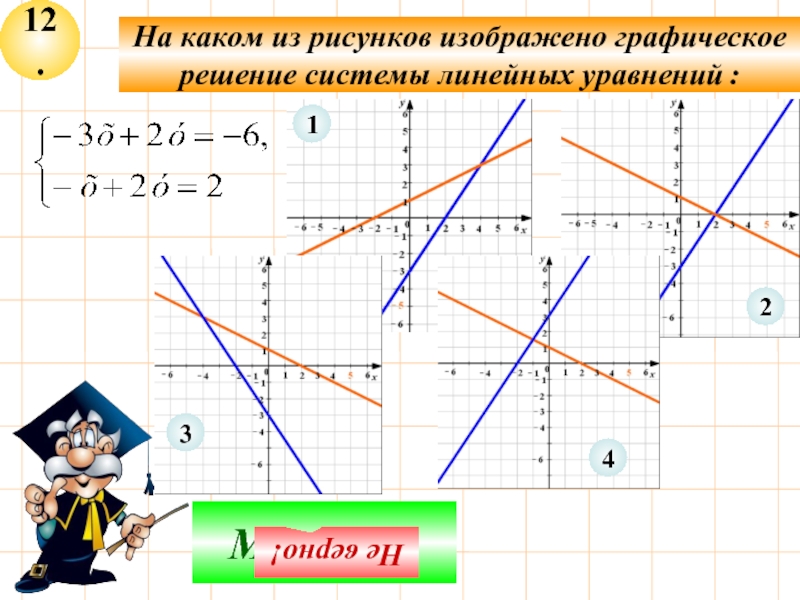 Решить графическую систему уравнений по фото