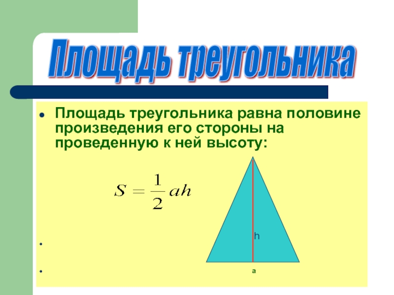 Площадь треугольника 5 класс