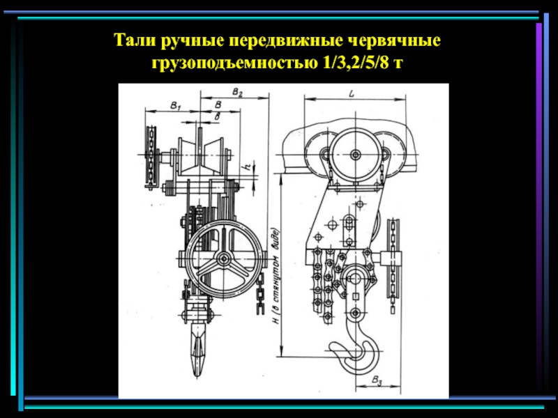 Схема ручной тали