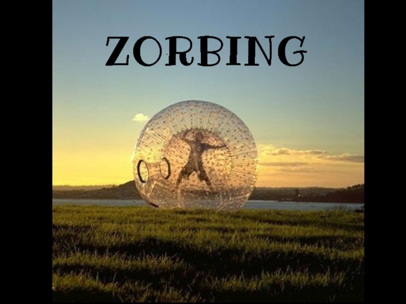 Презентация Zorbing