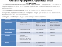 Описание предприятия. Организационная структура