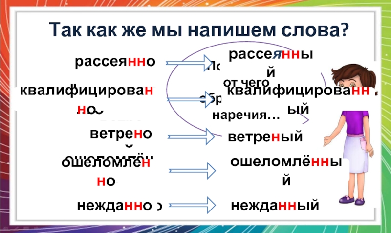 Сколько н в слове 11. Ветреный правописание. Правописание наречий рассеяна. Рассеянно с одной н или двумя. Рассеянна или рассеяна как правильно пишется.