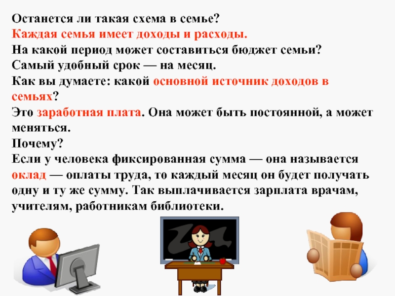 Презентация семейный бюджет 3 класс школа россии