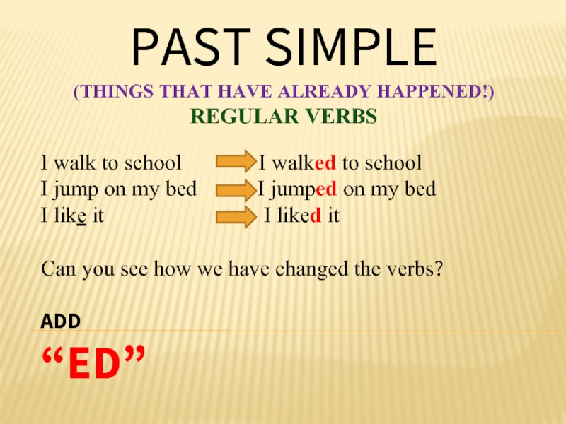 Past simple regular verbs презентация 5 класс