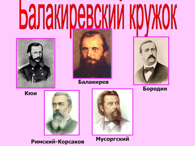 Композиторы 4 класс. Балакирев Мусоргский Бородин Кюи Римский Корсаков. Русские композиторы 4 класс. Великое Содружество русских композиторов.