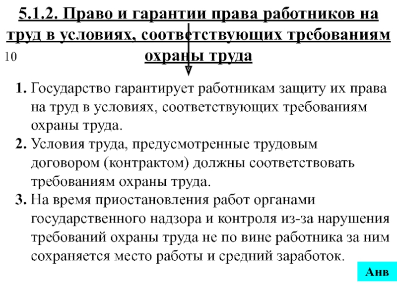 Условиями соответствующим. Гарантии права на труд. Гарантии права работников на труд. Права и гарантии прав работников на охрану труда. Гарантии работников на охрану труда.