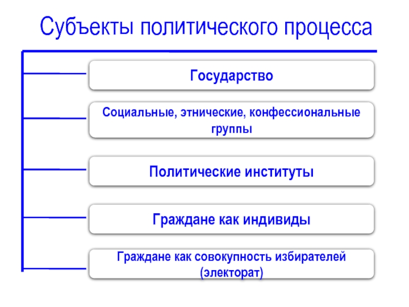 Субъекты политической организации общества