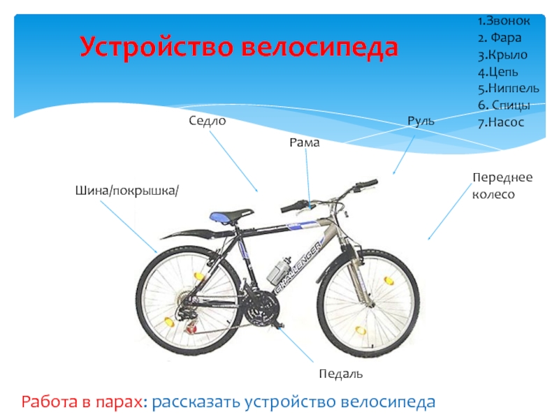 Устройство велосипеда безопасное колесо