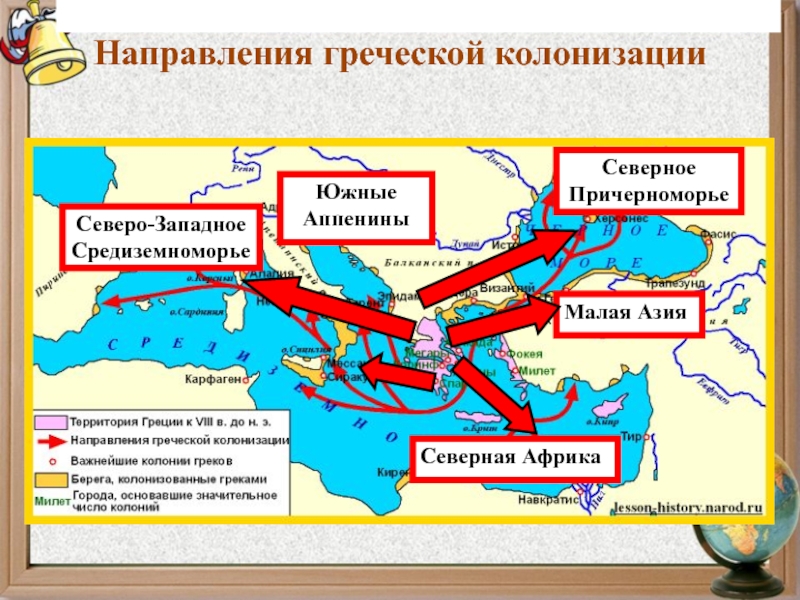 Великая греческая колонизация карта