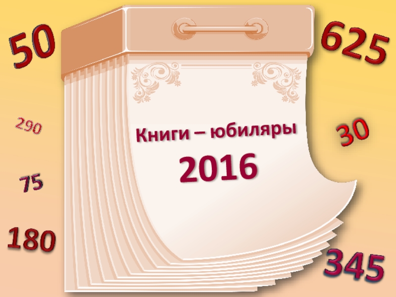 Книги-юбиляры 2016 г.