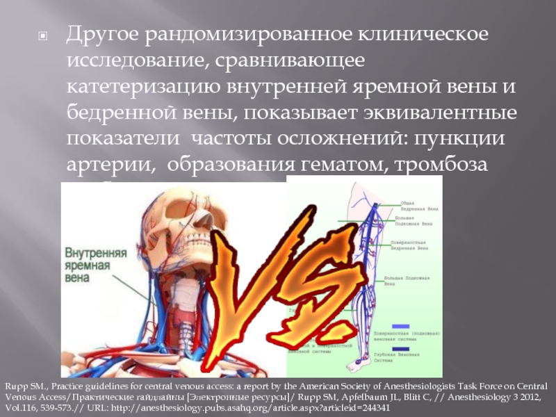 Катетеризация внутренней яремной вены схема