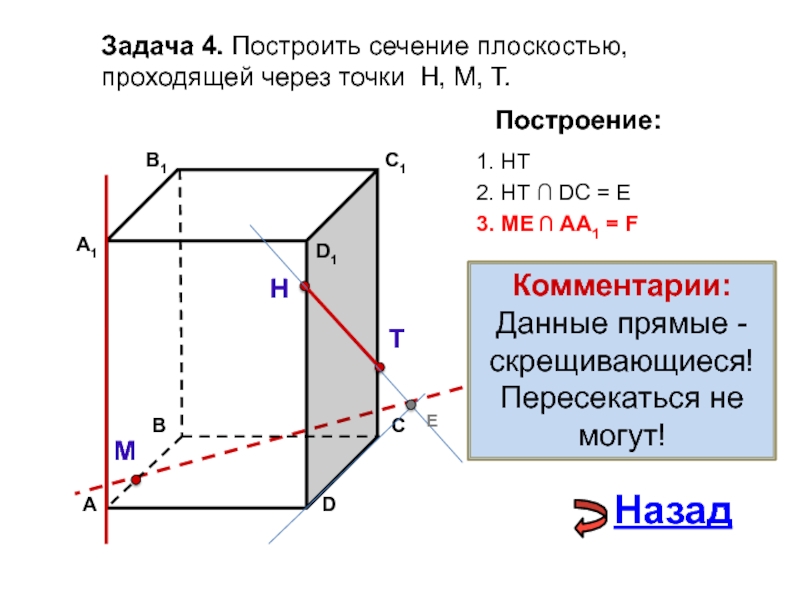 Прямая сечения плоскости