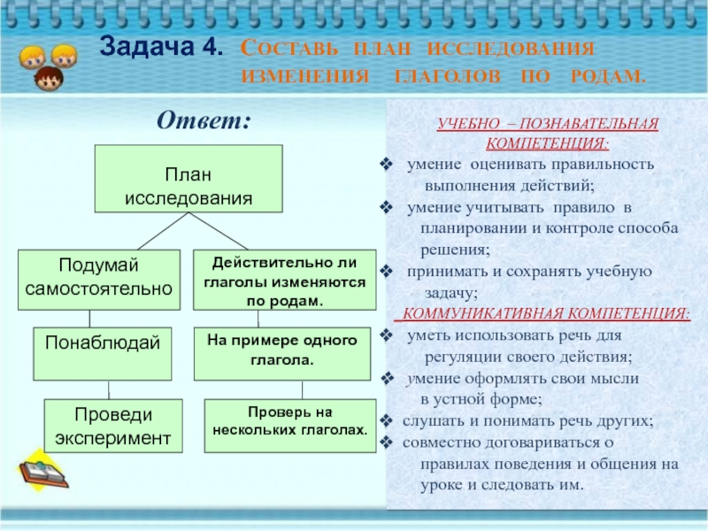 Какие понятия даются в ознакомительном плане при изучении глагола