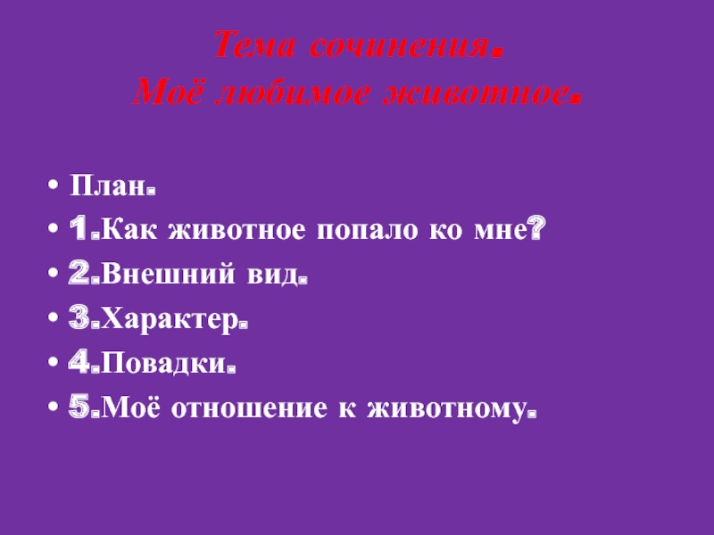 Описание животного 5 класс. Сочинение на тему моё любимое животное. План сочинения на тему мое любимое животное. План характеристики животного. Сочинение моё отношение к животным план.