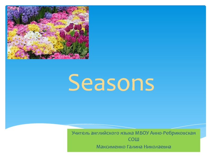 Презентация Seasons in pictures