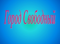 Город Свободный