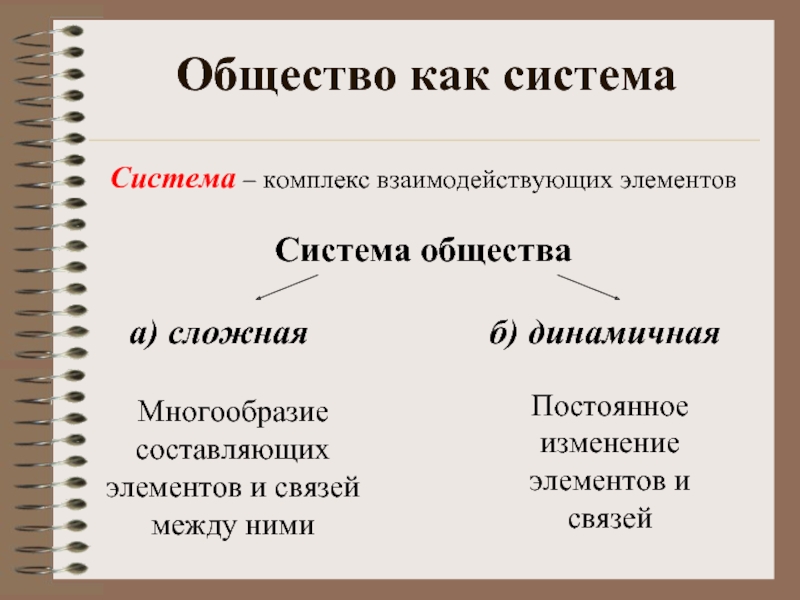 Общество как система презентация