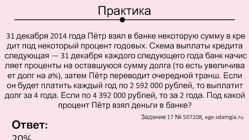 25 ноября 2013 года иван взял в банке 2 млн рублей в кредит схема выплаты