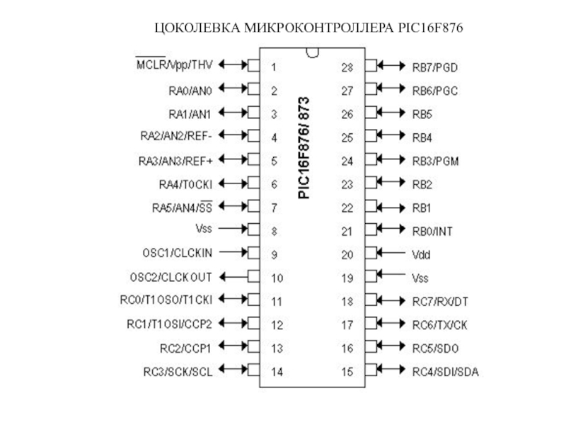 Схема включения pic16f74