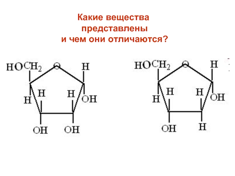 Рибоза и дезоксирибоза схема