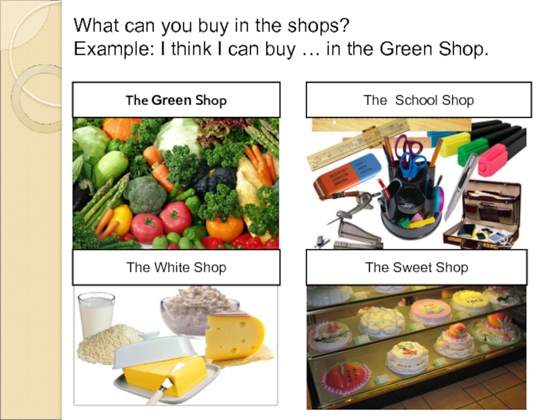 What can you buy in the shops?
