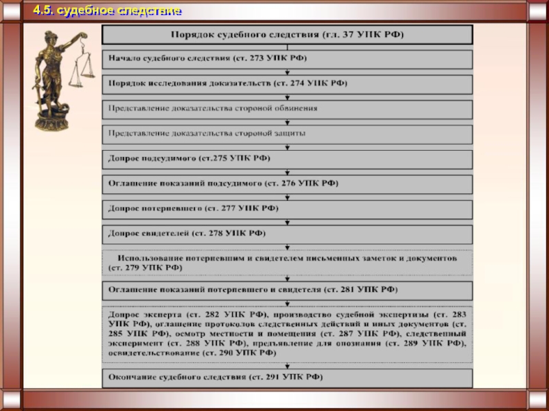 Судебное следствие презентация