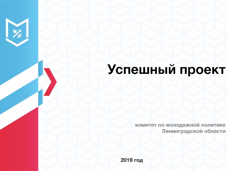 Презентация Успешный проект
комитет по молодежной политике
Ленинградской области
2019 год