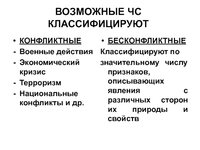 Чрезвычайные ситуации и методы защиты в условиях их реализации презентация