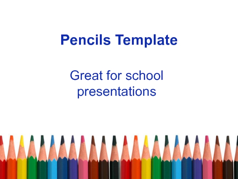 Презентация Pencils template