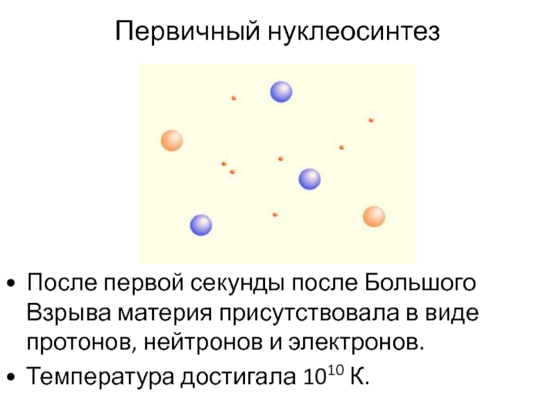 Нуклеосинтез во вселенной презентация