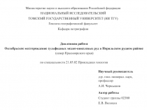 Дипломная работа
Октябрьское месторождение сульфидных медно-никелевых руд в