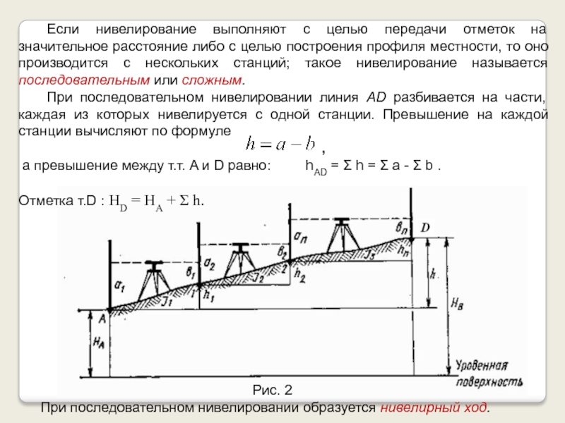 Способ геометрического нивелирования из середины рисунок