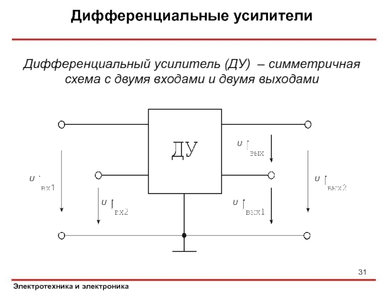 Схема дифференциального усилителя на полевых транзисторах