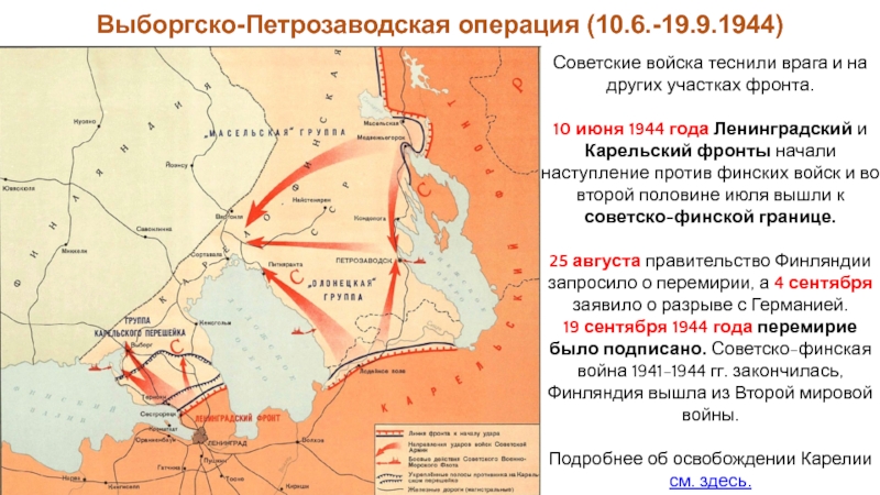 Выборгско петрозаводская операция карта