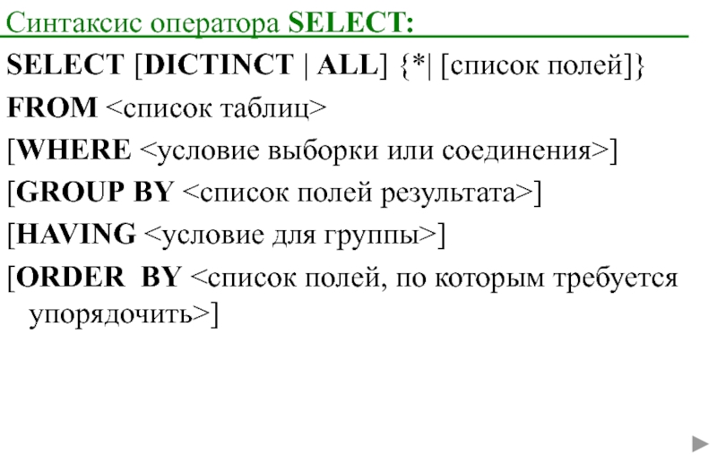 Синтаксис self pet. Синтаксис select. Синтаксис оператора. Синтаксис операторов SQL. Синтаксис команды select.