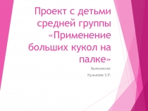 Проект с детьми средней группы «Применение больших кукол на палке»